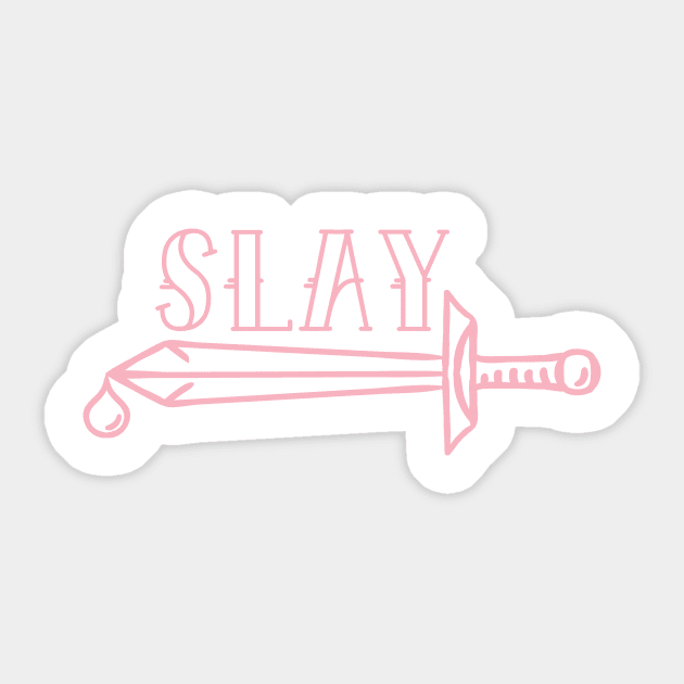 Slay Millennial Pink Sticker by Dale_James